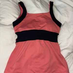Lululemon Pink and Black Tank Top